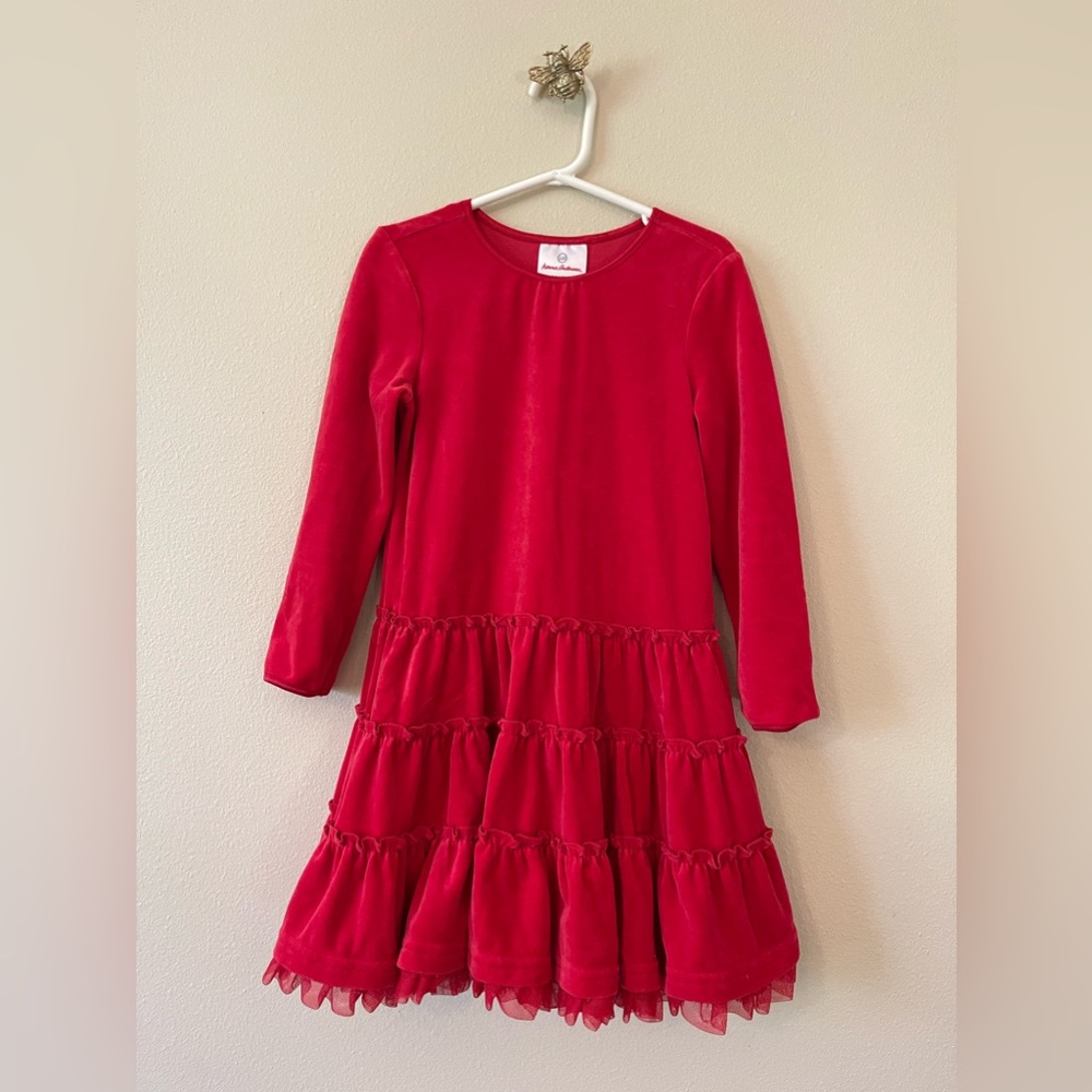 Hanna Andersson velvet ruffle dress